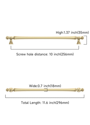 DESIGN3768 Brushed Brass Solid Cabinet Pulls