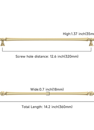 DESIGN3768 Brushed Brass Solid Cabinet Pulls