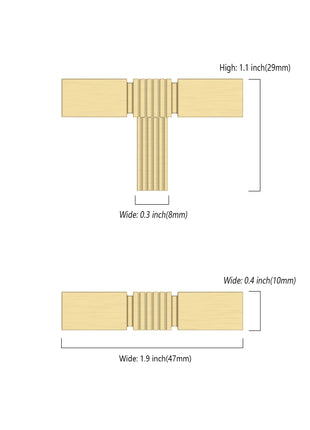 DESIGN3909 Brushed Gold Solid Knobs