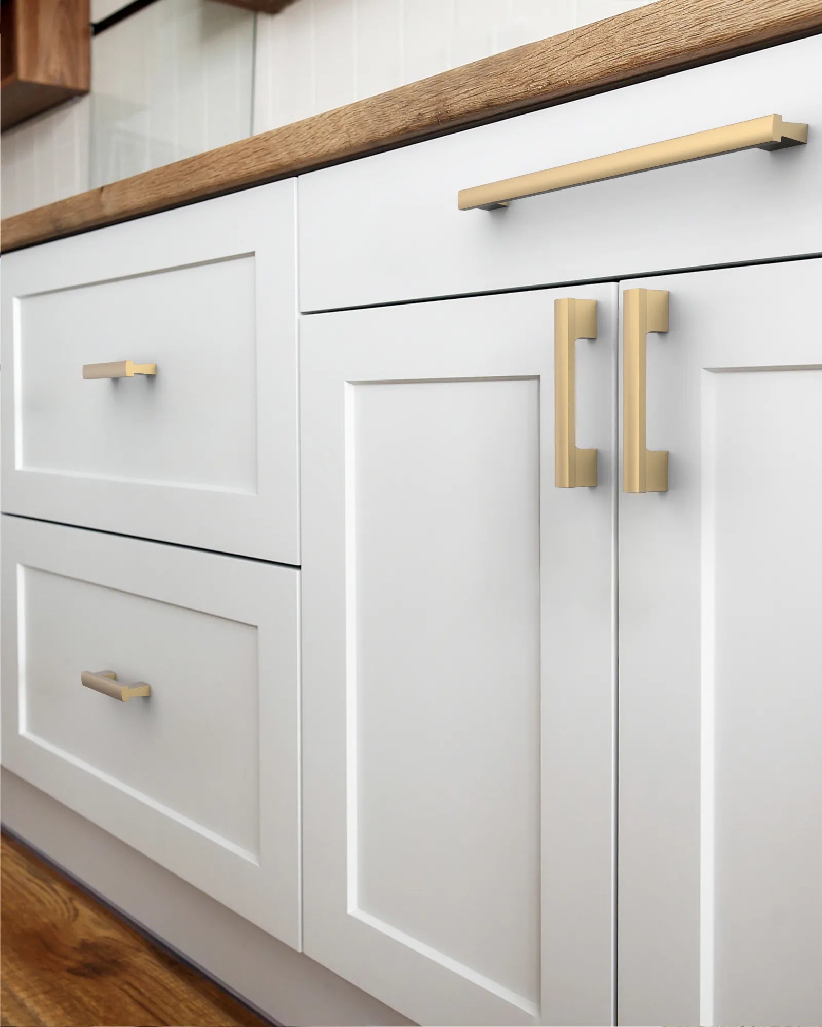 DESIGN4497 Cabinet Pulls – Easy-to-Install, Long-Lasting Brushed Gold Handles