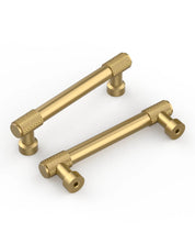 DESIGN4518 Solid Cabinet Pulls – Knurled Brushed Brass Handles for Drawers & Cabinets