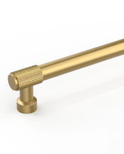 DESIGN4518 Solid Cabinet Pulls – Knurled Brushed Brass Handles for Drawers & Cabinets