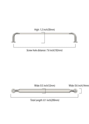 DESIGN2028 Brushed Satin Nickel Solid Handles