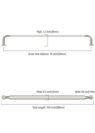 DESIGN2028 Brushed Satin Nickel Solid Handles