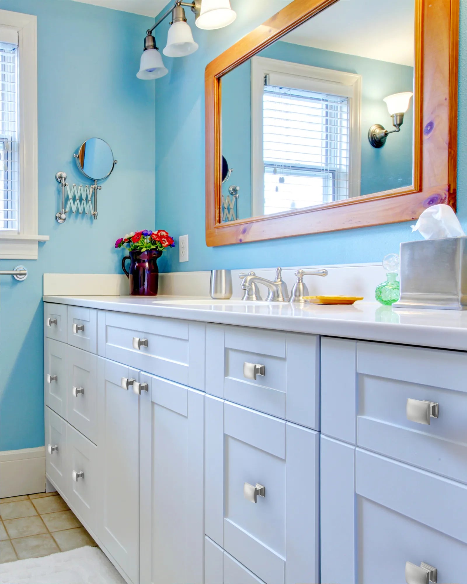 DESIGN2828 Solid Cabinet Knobs – Square Single Hole Knobs for Drawers & Cabinets