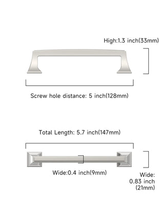 DESIGN3067 Brushed Satin Nickel Cabinet Pulls