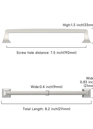DESIGN3067 Brushed Satin Nickel Cabinet Pulls