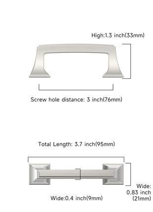 DESIGN3067 Brushed Satin Nickel Cabinet Pulls