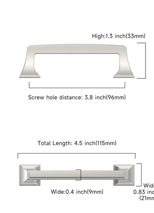 DESIGN3067 Brushed Satin Nickel Cabinet Pulls