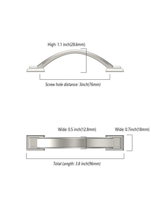 DESIGN3150 Brushed Satin Nickel Solid Handles