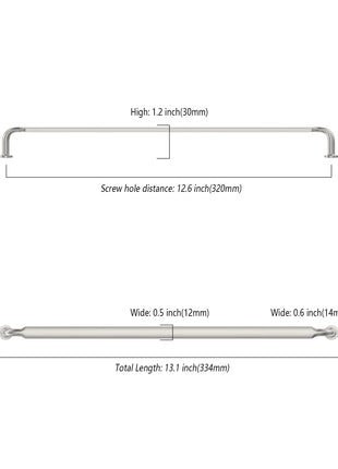 DESIGN2028 Brushed Satin Nickel Solid Handles
