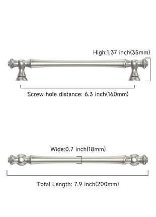 DESIGN3768 Brushed Satin Nickel Solid Cabinet Pulls