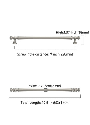 DESIGN3768 Brushed Satin Nickel Solid Cabinet Pulls