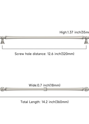 DESIGN3768 Brushed Satin Nickel Solid Cabinet Pulls