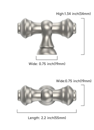 DESIGN3768 Brushed Satin Nickel Solid Knobs