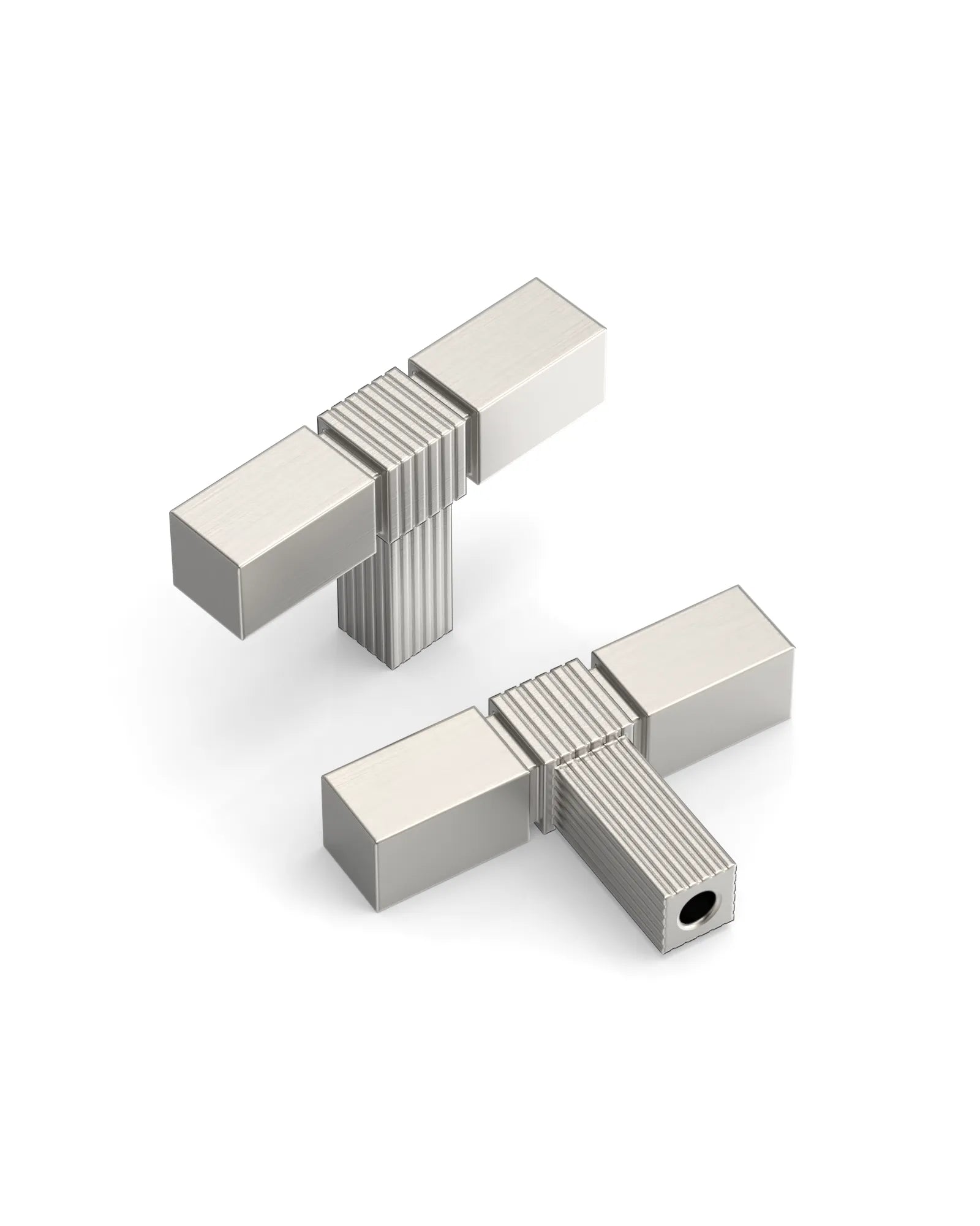 DESIGN3909 Solid Cabinet Knobs – Square Bar Hardware for Drawers, Cupboards & Closets