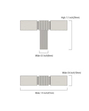 DESIGN3909 Solid Cabinet Knobs – Square Bar Hardware for Drawers, Cupboards & Closets