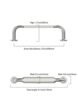 DESIGN2028 Brushed Satin Nickel Solid Handles