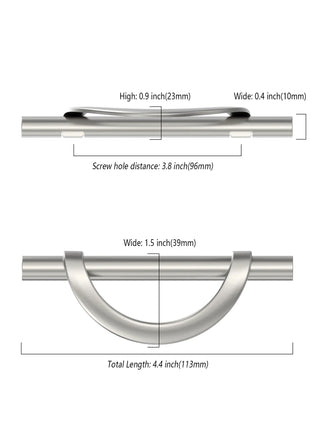 DESIGN3955 Brushed Satin Nickel Cabinet Pulls