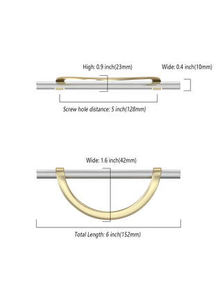 DESIGN3955 Brushed Satin Nickel and Gold Cabinet Pulls