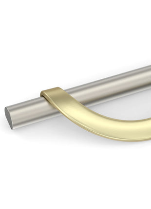 DESIGN3955 Brushed Satin Nickel and Gold Cabinet Pulls