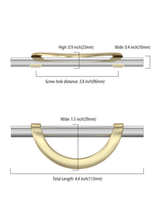DESIGN3955 Brushed Satin Nickel and Gold Cabinet Pulls