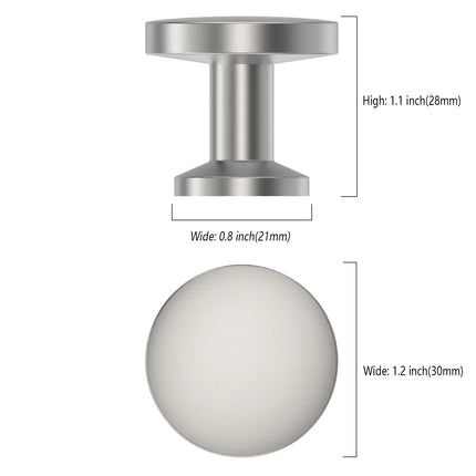 DESIGN2028 Brushed Brass Solid Knobs