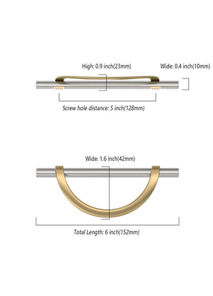 DESIGN3955 Brushed Satin Nickel and Champagne Bronze Cabinet Pulls