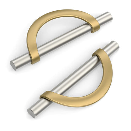 DESIGN3955 Champagne Bronze and Black Cabinet Pulls