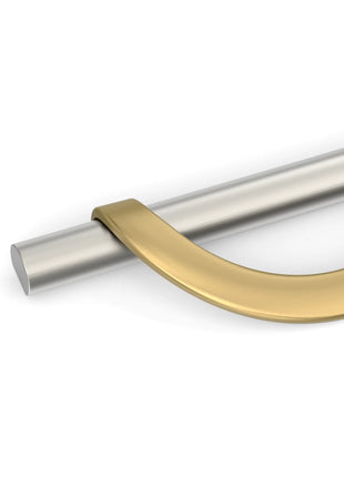 DESIGN3955 Brushed Satin Nickel and Champagne Bronze Cabinet Pulls