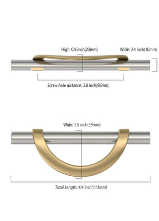 DESIGN3955 Brushed Satin Nickel and Champagne Bronze Cabinet Pulls