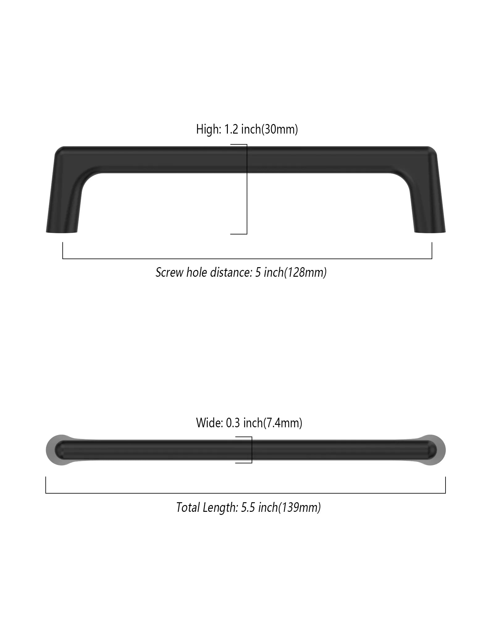DESIGN3307 Solid Cabinet Handles – Modern Linear Pulls for Cabinets, Drawers & Closets