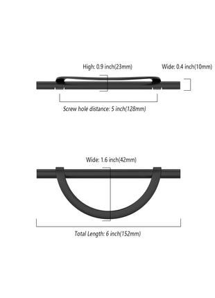 DESIGN3955 Matte Black Cabinet Pulls