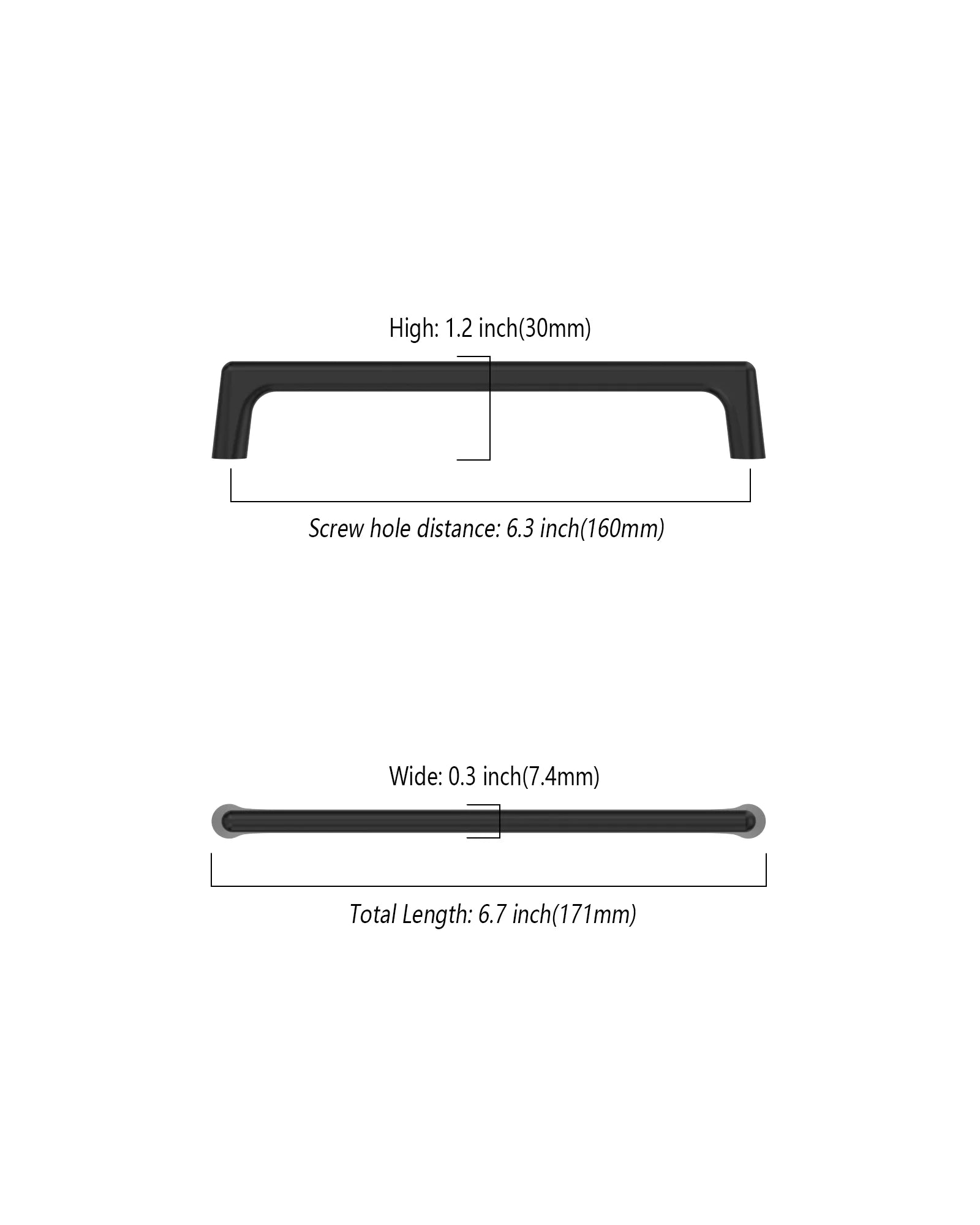 DESIGN3307 Solid Cabinet Handles – Modern Linear Pulls for Cabinets, Drawers & Closets