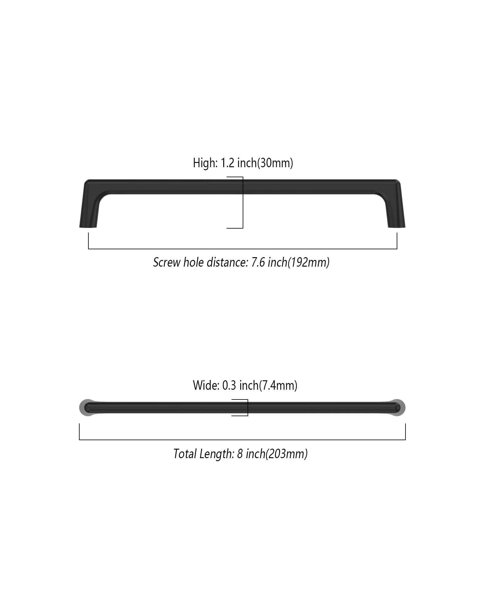 DESIGN3307 Solid Cabinet Handles – Modern Linear Pulls for Cabinets, Drawers & Closets