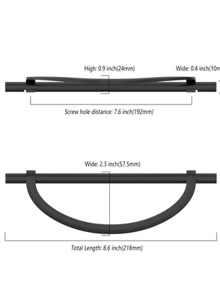 DESIGN3955 Matte Black Cabinet Pulls