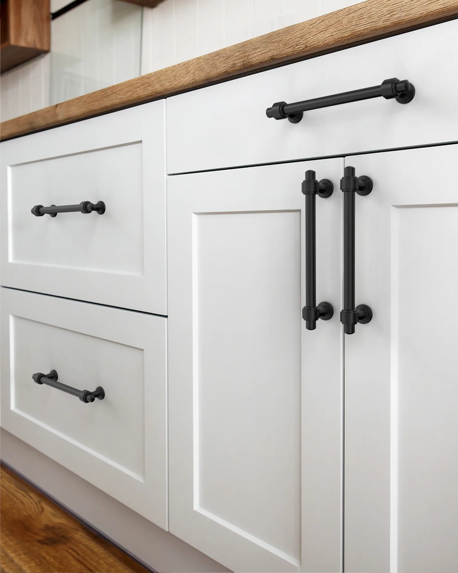 DESIGN2249 Solid Cabinet Handles – Modern Straight Bar Pulls for Cabinets, Drawers & Closets