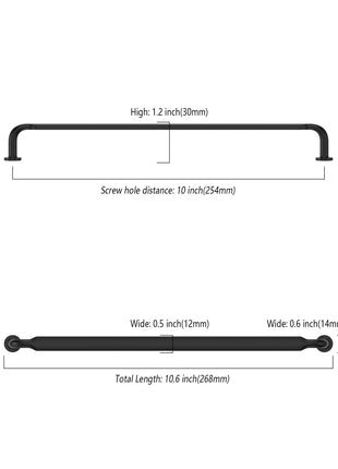 DESIGN2028 Matte Black Solid Handles