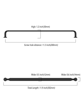 DESIGN2028 Matte Black Solid Handles