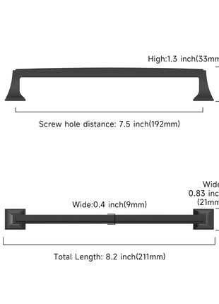 DESIGN3067 Matte Black Cabinet Pulls