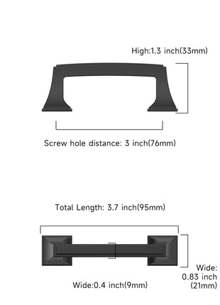 DESIGN3067 Matte Black Cabinet Pulls
