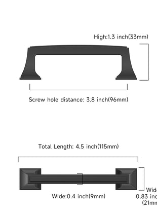 DESIGN3067 Matte Black Cabinet Pulls