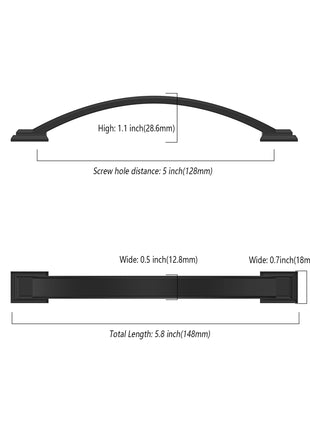DESIGN3150 Matte Black Solid Handles