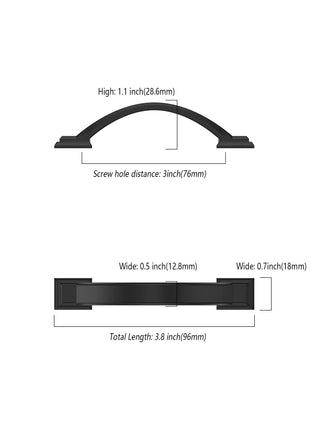 DESIGN3150 Matte Black Solid Handles