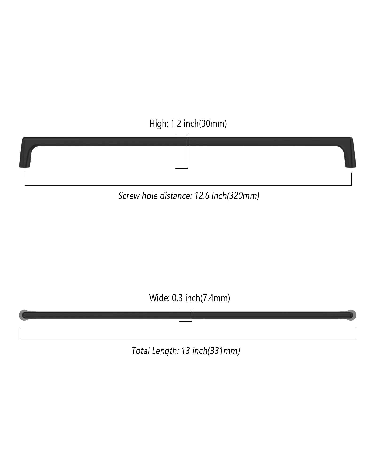 DESIGN3307 Solid Cabinet Handles – Modern Linear Pulls for Cabinets, Drawers & Closets