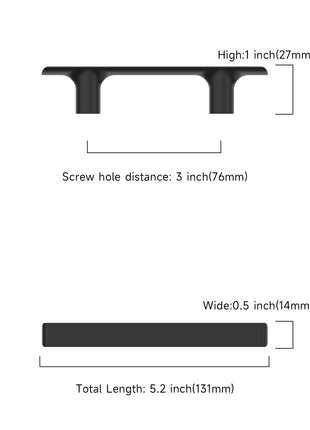 DESIGN3273 Matte Black Cabinet Pulls