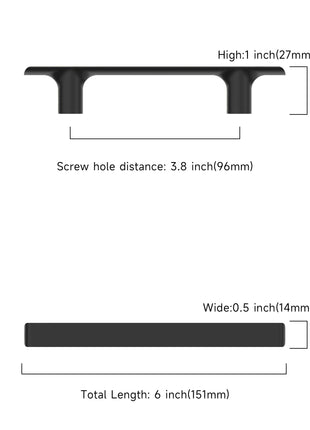 DESIGN3273 Matte Black Cabinet Pulls