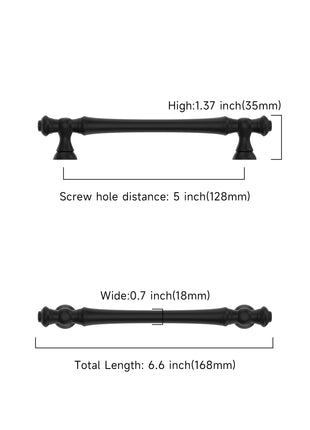 DESIGN3768 Matte Black Solid Cabinet Pulls