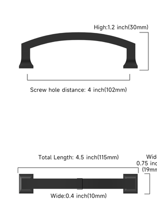 DESIGN3781 Matte Black Cabinet Pulls