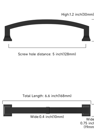 DESIGN3781 Matte Black Cabinet Pulls